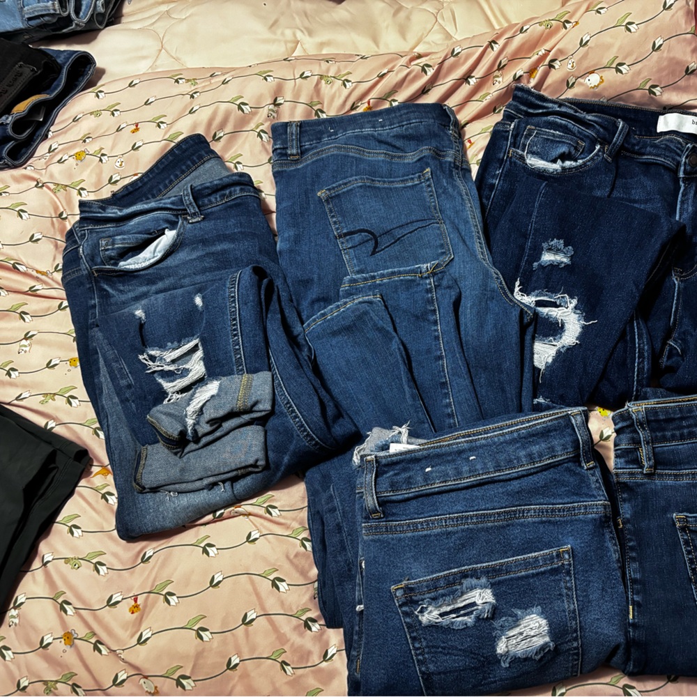 American Eagle Outfitters Women's Skinny Jeans - Dark Blue